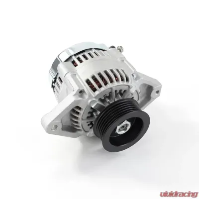 Top Street Performance Alternator; Mini Denso Style Race Serpentine 90 Amps; Satin - ES1015