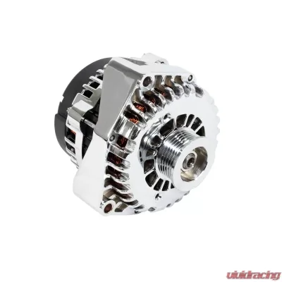 Top Street Performance Alternator; GM AD244 Serpentine Belt 180 Amps; Chrome; LS Truck Engines - ES1024C