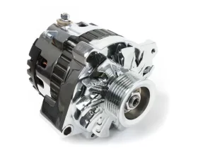 Top Street Performance Alternator; GM CS130 Serpentine Belt 220 Amps; Chrome