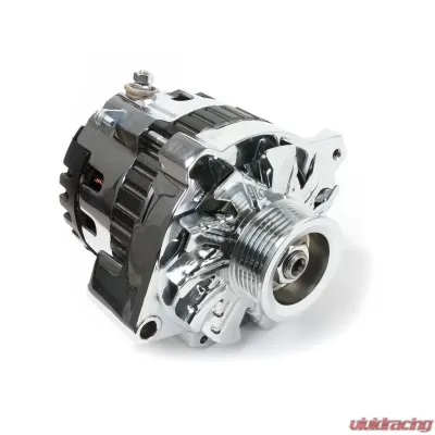 Top Street Performance Alternator; GM CS130 Serpentine Belt 220 Amps; Chrome - ES1026C