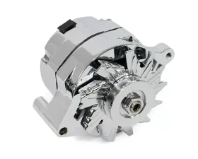 Top Street Performance Alternator; Ford 1G V-Belt 110 Amps; Chrome