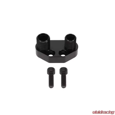 Top Street Performance A/C Compressor  Manifold; Sanden SD-7 Style; Black Straight - HC5100BK