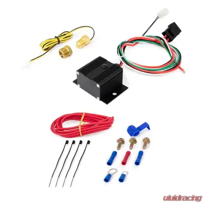 Top Street Performance Electric Fan Controller; Adjustable 150?F; 240?F with Thread-In; Black - HC7110BK