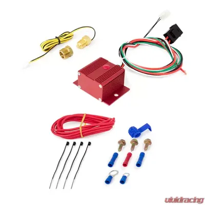 Top Street Performance Electric Fan Controller; Adjustable 150?F; 240?F with Thread-In; Red - HC7110R