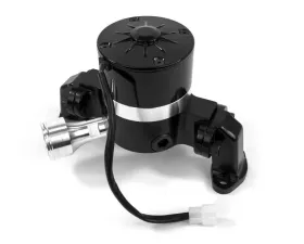 Top Street Performance Electric Water Pump; Aluminum; Black; Chevrolet Small Block