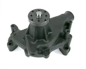 Top Street Performance Mechanical Water Pump; Aluminum; Black; Chevrolet Small Block Long Neck