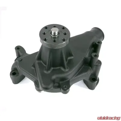 Top Street Performance Mechanical Water Pump; Aluminum; Black; Chevrolet Small Block Long Neck - HC8012BK