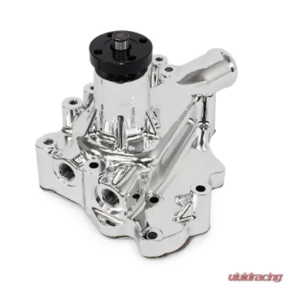 Top Street Performance Mechanical Water Pump; Aluminum; Chrome; SBF (289; 302; 351W) D/S Inlet - HC8050C