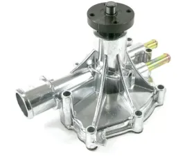Top Street Performance Mechanical Water Pump; Aluminum; Polished; Ford Small Block; Reverse