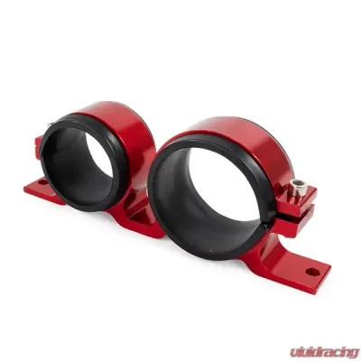 Top Street Performance Fuel Pump and Filter Bracket; Aluminum Bosch 044 Style Pump; Red - JM1020R