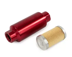 Top Street Performance Fuel Filter with 10 Micron Paper Element; Red