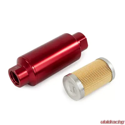 Top Street Performance Fuel Filter with 10 Micron Paper Element; Red - JM1021R