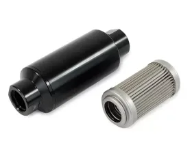 Top Street Performance Fuel Filter with 40 Micron Stainless Steel Element; Black