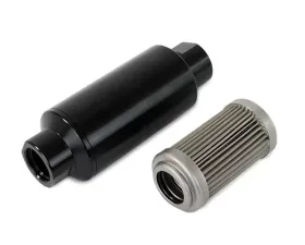 Top Street Performance Fuel Filter with 100 Micron Stainless Steel Element; Black