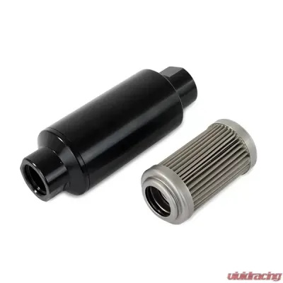 Top Street Performance Fuel Filter with 100 Micron Stainless Steel Element; Black - JM1023BK