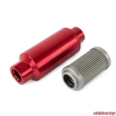 Top Street Performance Fuel Filter with 100 Micron Stainless Steel Element; Red - JM1023R