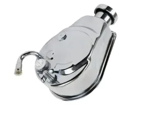 Top Street Performance Power Steering Pump; GM Saginaw P Series; Chrome