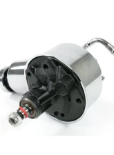 Top Street Performance Power Steering Pump; GM Saginaw "Banjo Style" Chrome                                     - JM2003C - Image 2