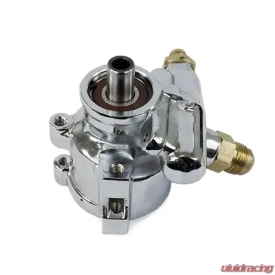 Top Street Performance Power Steering Pump; GM Type 2 (Saginaw TC Series); Chrome - JM2010C