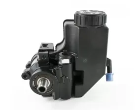 Top Street Performance Power Steering Pump; GM Type 2; Saginaw TC Series; w/ Integral Reservoir; Black