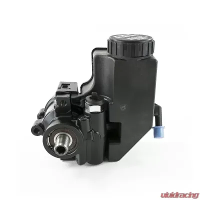 Top Street Performance Power Steering Pump; GM Type 2; Saginaw TC Series; w/ Integral Reservoir; Black - JM2011BK