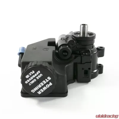 Top Street Performance Power Steering Pump; GM Type 2; Saginaw TC Series; w/ Integral Reservoir; Black - JM2011BK