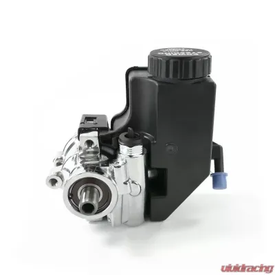 Top Street Performance Power Steering Pump; GM Type 2; Saginaw TC Series; w/ Integral Reservoir Chrome - JM2011C
