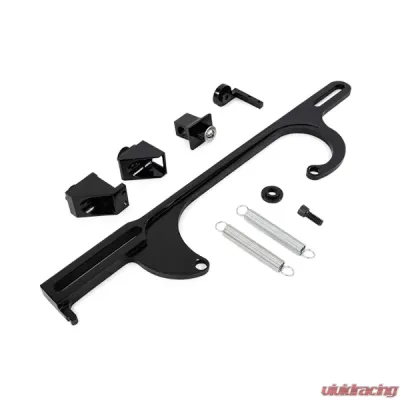 Top Street Performance Throttle Cable Bracket; Holley 4150/4160 Style 4 BBL; Black - JM3101BK