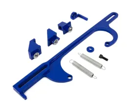 Top Street Performance Throttle Cable Bracket; Holley 4150/4160 Style 4 BBL; Blue