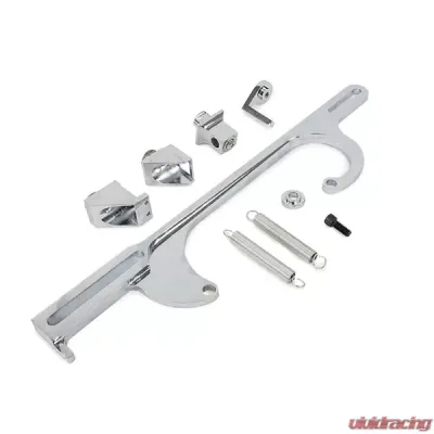 Top Street Performance Throttle Cable Bracket; Holley 4150/4160 Style 4 BBL; Chrome - JM3101C