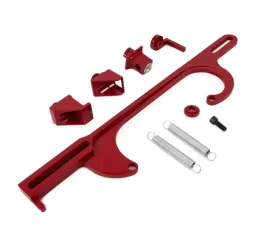 Top Street Performance Throttle Cable Bracket; Holley 4150/4160 Style 4 BBL; Red
