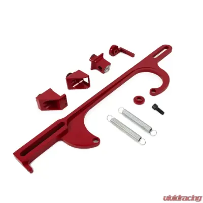 Top Street Performance Throttle Cable Bracket; Holley 4150/4160 Style 4 BBL; Red - JM3101R