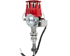 Top Street Performance Ready to Run Distributor; Ford BB (370-460);351C;400;351M V8; Red