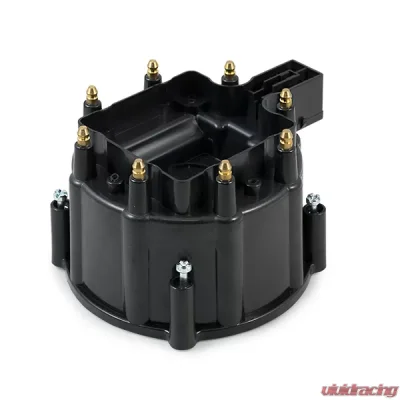 Top Street Performance HEI Distributor Cap; 8 Cylinder Male; Black - JM6904BK