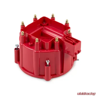 Top Street Performance HEI Distributor Cap; 8 Cylinder Male; Red - JM6904R