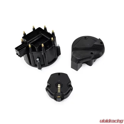 Top Street Performance HEI Distributor Super Cap and Rotor Kit; 8 Cylinder Male; Black - JM6950BK