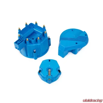 Top Street Performance HEI Distributor Super Cap and Rotor Kit; 8 Cylinder Male; Blue - JM6950BL