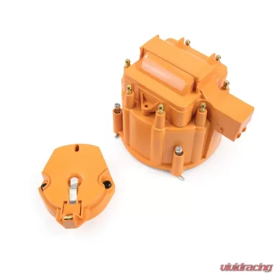 Top Street Performance HEI Distributor Standard Cap and Rotor Kit; 8 Cylinder Male; Orange - JM6951OR