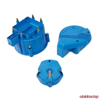 Top Street Performance HEI Distributor Super Cap and Rotor Kit; 6 Cylinder Male; Blue - JM6952BL