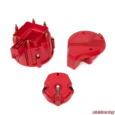 Top Street Performance HEI Distributor Super Cap and Rotor Kit; 6 Cylinder Male; Red - JM6952R