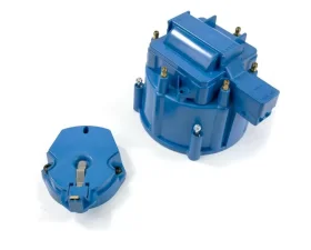 Top Street Performance HEI Distributor Standard Cap and Rotor Kit; 6 Cylinder Male; Blue