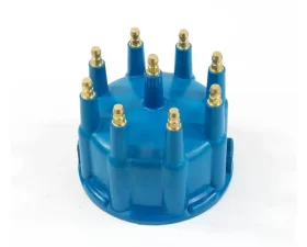 Top Street Performance Pro Billet & Ready to Run Distributor Cap and Rotor Kit; 8 Cyl Male; Blue