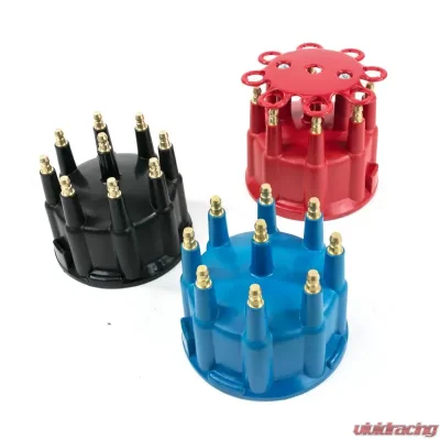 Top Street Performance Pro Billet & Ready to Run Distributor Cap and Rotor Kit; 8 Cyl Male; Red - JM6971R