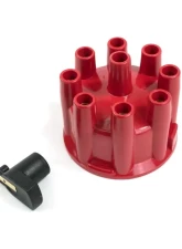 Top Street Performance Pro Billet & Ready to Run Distributor Cap and Rotor Kit; 8 Cyl Female; Red                                     - JM6972R - Image 2