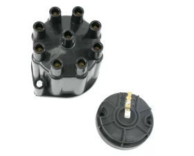 Top Street Performance Pro Series Distributor Cap and Rotor Kit; 8 Cylinder Female; Black