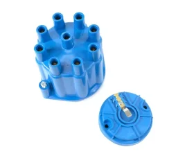 Top Street Performance Pro Series Distributor Cap and Rotor Kit; 8 Cylinder Female; Blue