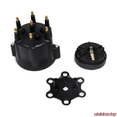 Top Street Performance Pro Series Distributor Cap and Rotor Kit; 6 Cylinder Male; Black - JM6975BK