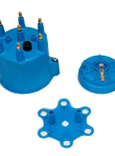 Top Street Performance Pro Series Distributor Cap and Rotor Kit; 6 Cylinder Male; Blue                                     - JM6975BL - Image 2