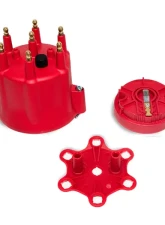 Top Street Performance Pro Series Distributor Cap and Rotor Kit; 6 Cylinder Male; Red                                     - JM6975R - Image 2