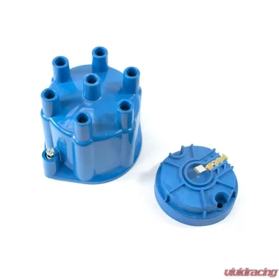 Top Street Performance Pro Series Distributor Cap and Rotor Kit; 6 Cylinder Female; Blue - JM6976BL